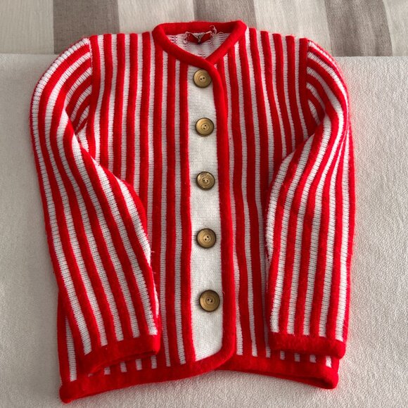 Vintage French Striped Cardigan - Picture 6 of 6